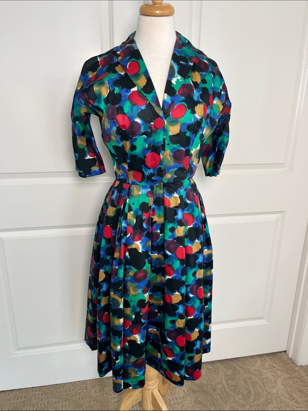 Vintage Alexander’s of California Abstract Print Dress 50’s